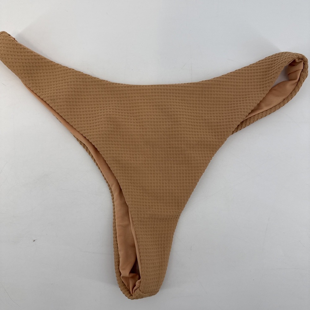 NWT Dippin Daisy Women's Large Sexy One Shoulder Strap Textured High Cut Bikini - Picture 3 of 7
